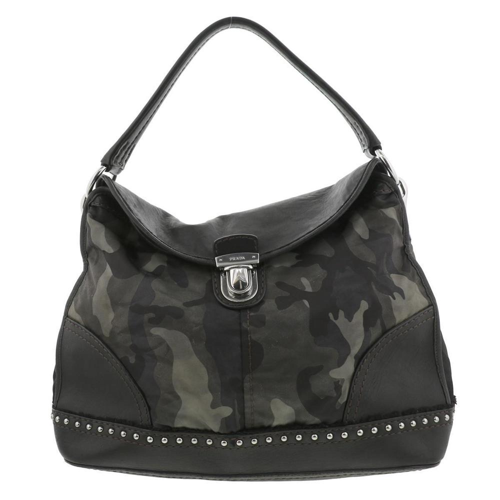 Prada Camouflage Handbag Black